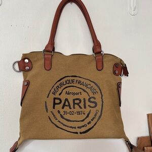 Brown Canvas Tote Bag